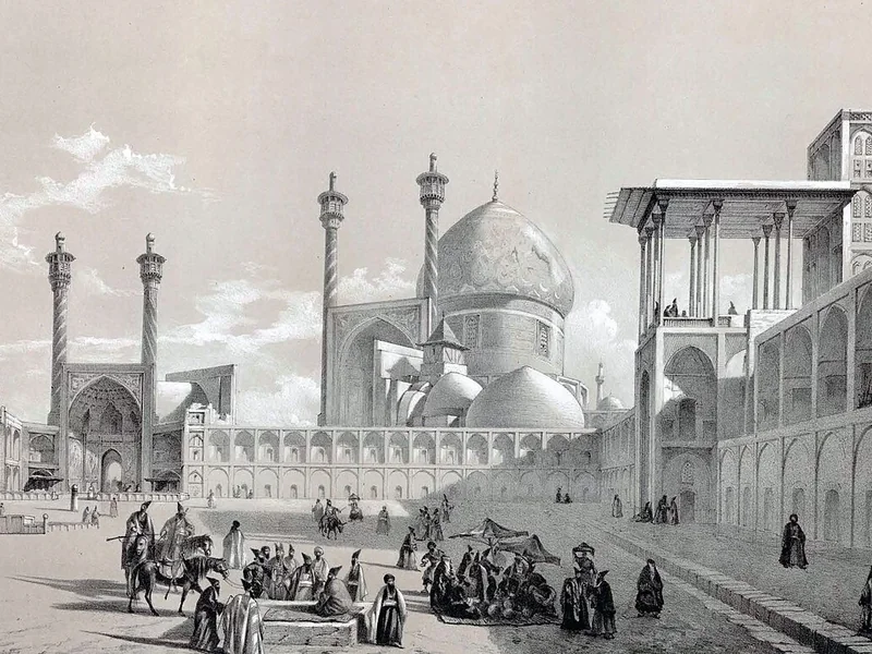 1809-Eugène Flandin - Maidan i Shah o Piazza Reale, Isfahan